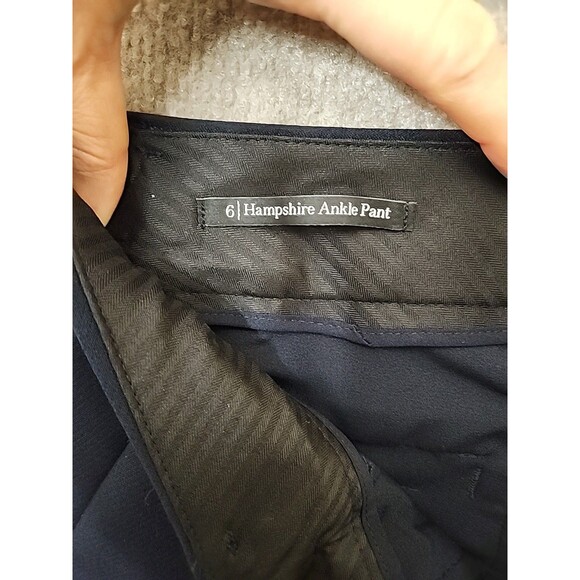 Talbots Hampshire Ankle Dress Pants Womens 6 Navy Blue Straight Leg Stretch NEW - Picture 8 of 10